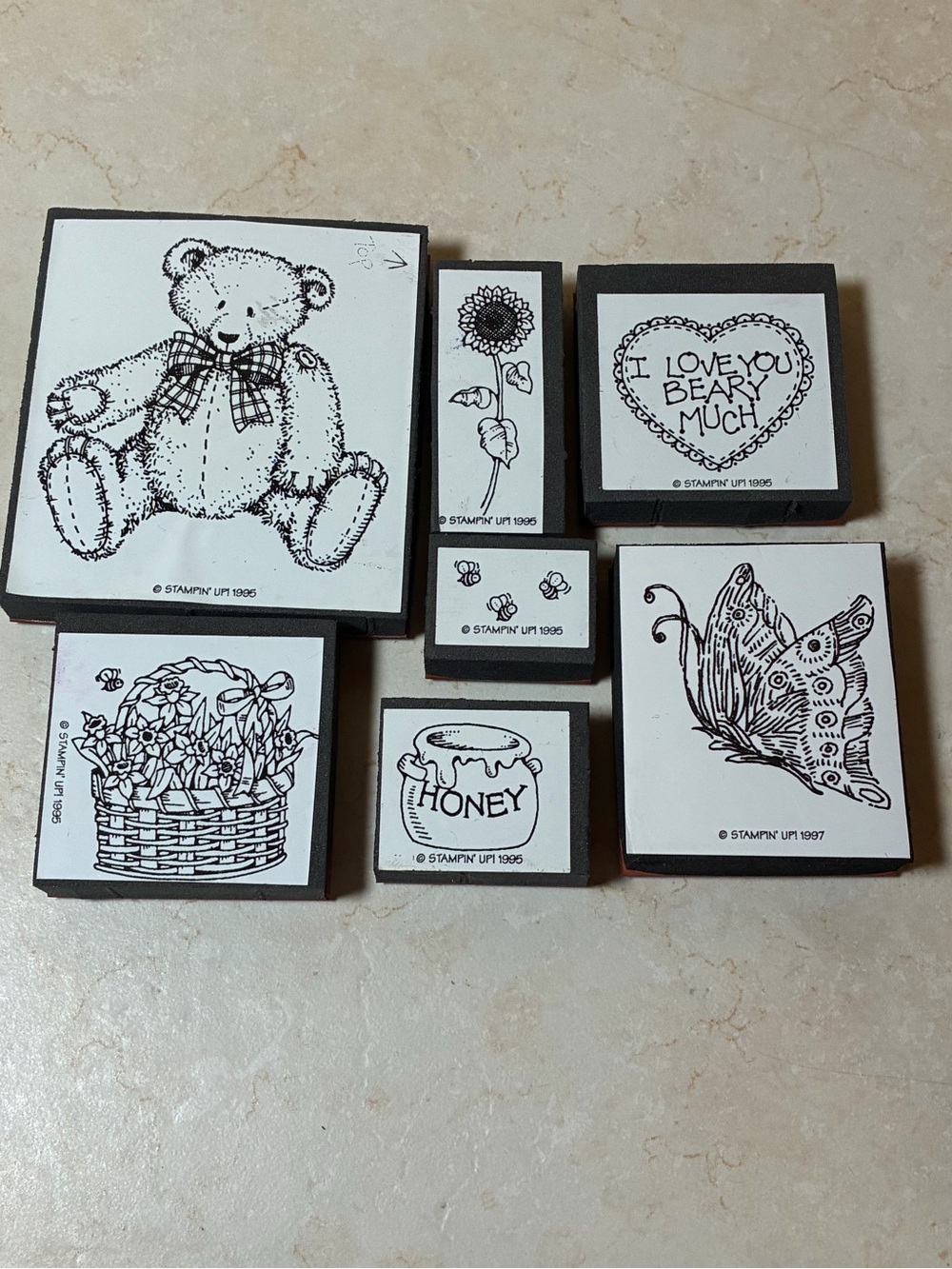 Stampin Up!  Button Bear Rubber Stamp set